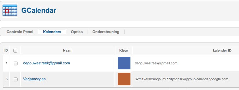 gcalender-in-joomla